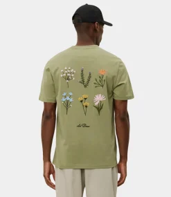 Les Deux wild flower t-shirt oil green 1000218-517