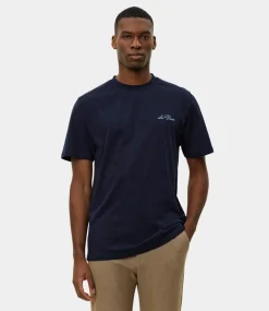 Les Deux wild flower t-shirt dark navy 1000218-460