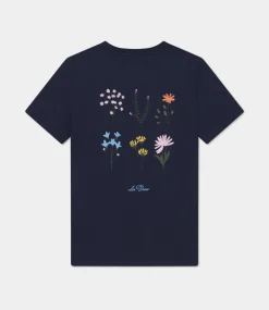Les Deux wild flower t-shirt dark navy 1000218-460