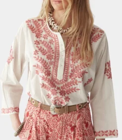 Maison Hotel Chikan blossom shyla blouse azzuro