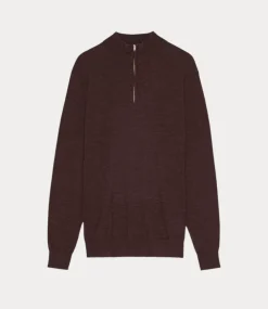 NN.07 Sergio Zip Mock 6605 Brown Melange 2486605659-803