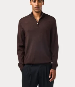 NN.07 Sergio Zip Mock 6605 Brown Melange 2486605659-803