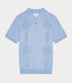 NN.07 Thor SS knitted Polo 6686 Cerulean 2526686700-20C
