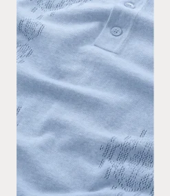 NN.07 Thor SS knitted Polo 6686 Cerulean 2526686700-20C