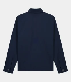 Olaf bonded pocket overshirt ls navy M200306-NAVY