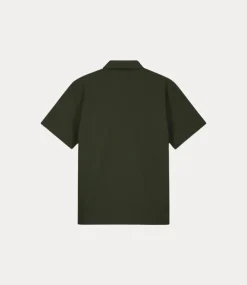 Olaf Olaf seersucker shirt ss dk green M170303-DK GREEN