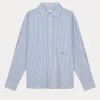 Olaf oxford stripe shirt ls blue stp M200302-BLUE STP