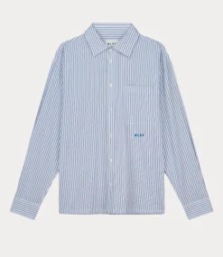 Olaf oxford stripe shirt ls blue stp M200302-BLUE STP