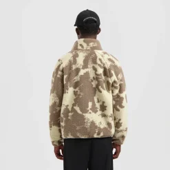 Olaf pixel fleece jacket bark M190506-BARK
