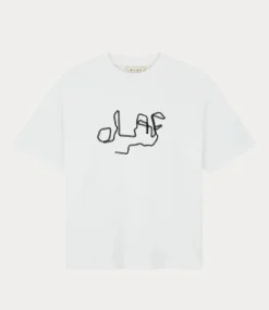 Olaf Ribbon logo boxy tee white W190101-WHITE