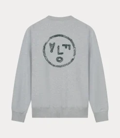 Olaf Scribble face crewneck htr grey M180203-HTR GREY