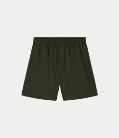Olaf Seersucker shorts dk green M170404-DK GREEN