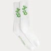 Olaf signature logo socks optical white A200818-OPTICAL WHITE