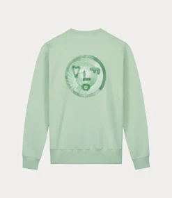 Olaf spiral face crewneck pale green M200203-PALE GREEN