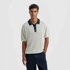 Olaf varsity polo knit ss off-white M200704-OFF-WHITE