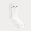 Olaf Wavy drift socks optical white A180805-WHITE