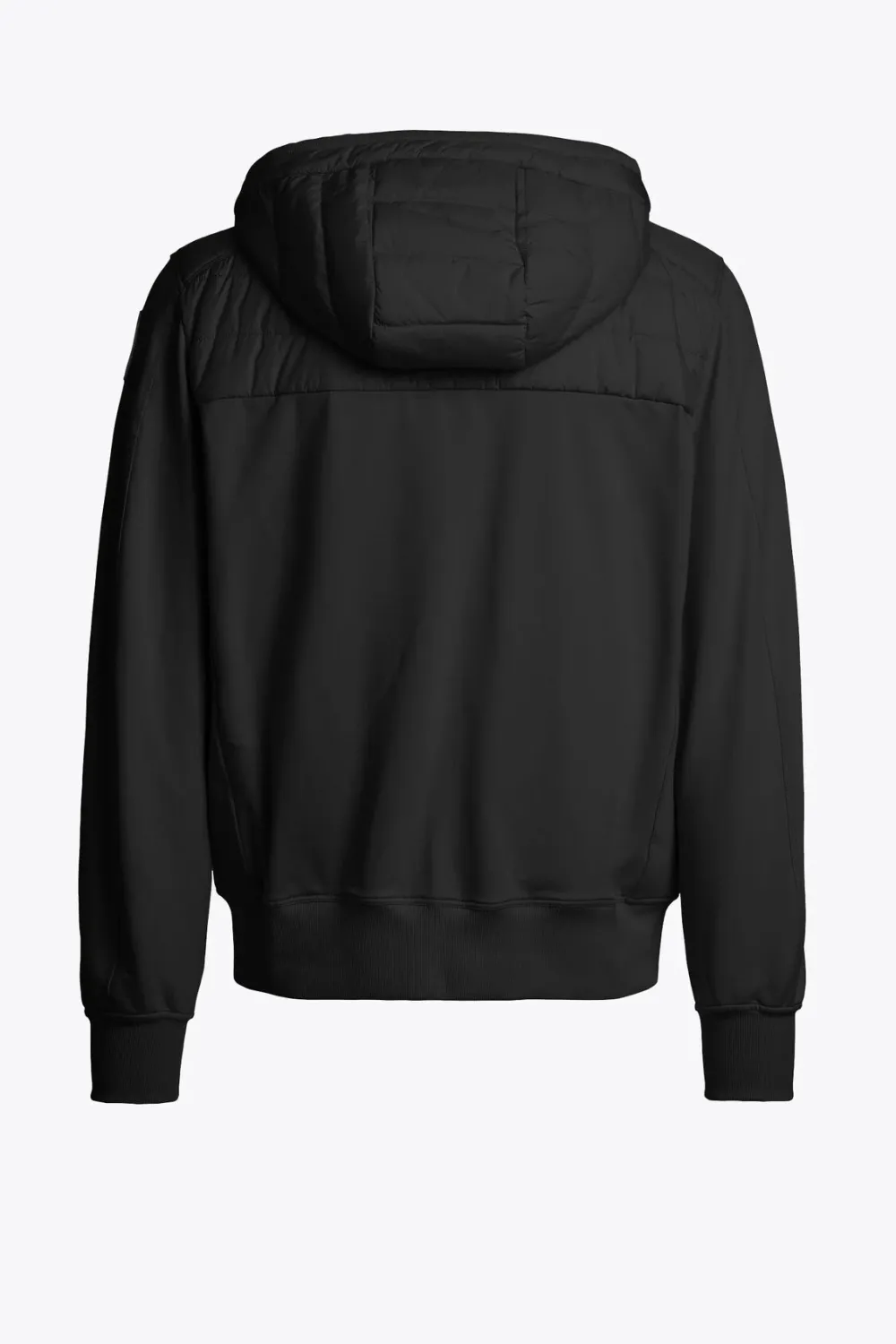 Parajumpers Man fleece/nylon hooded jacket black 25SMPMHYFP01-0541