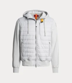 Parajumpers Mn fleece/nylon hooded jacket ghiaccio 25SMPMHYFP01-0324