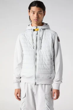 Parajumpers Mn fleece/nylon hooded jacket ghiaccio 25SMPMHYFP01-0324