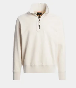 Parajumpers Parajumpers lenard crew neck sweatshirt antique white 25SMPMFLGR05-0329