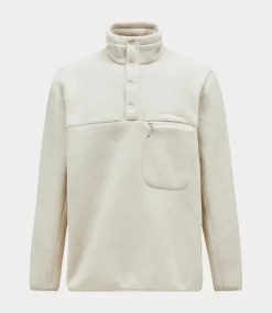 Peak Performance fleece snap t neck sand fog G78899030