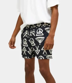 Peak Performance graphic swim shorts black G80389010