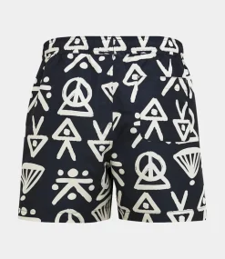 Peak Performance graphic swim shorts black G80389010