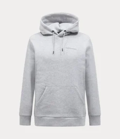 Peak Performance Original small logo hood med grey melange G79589060