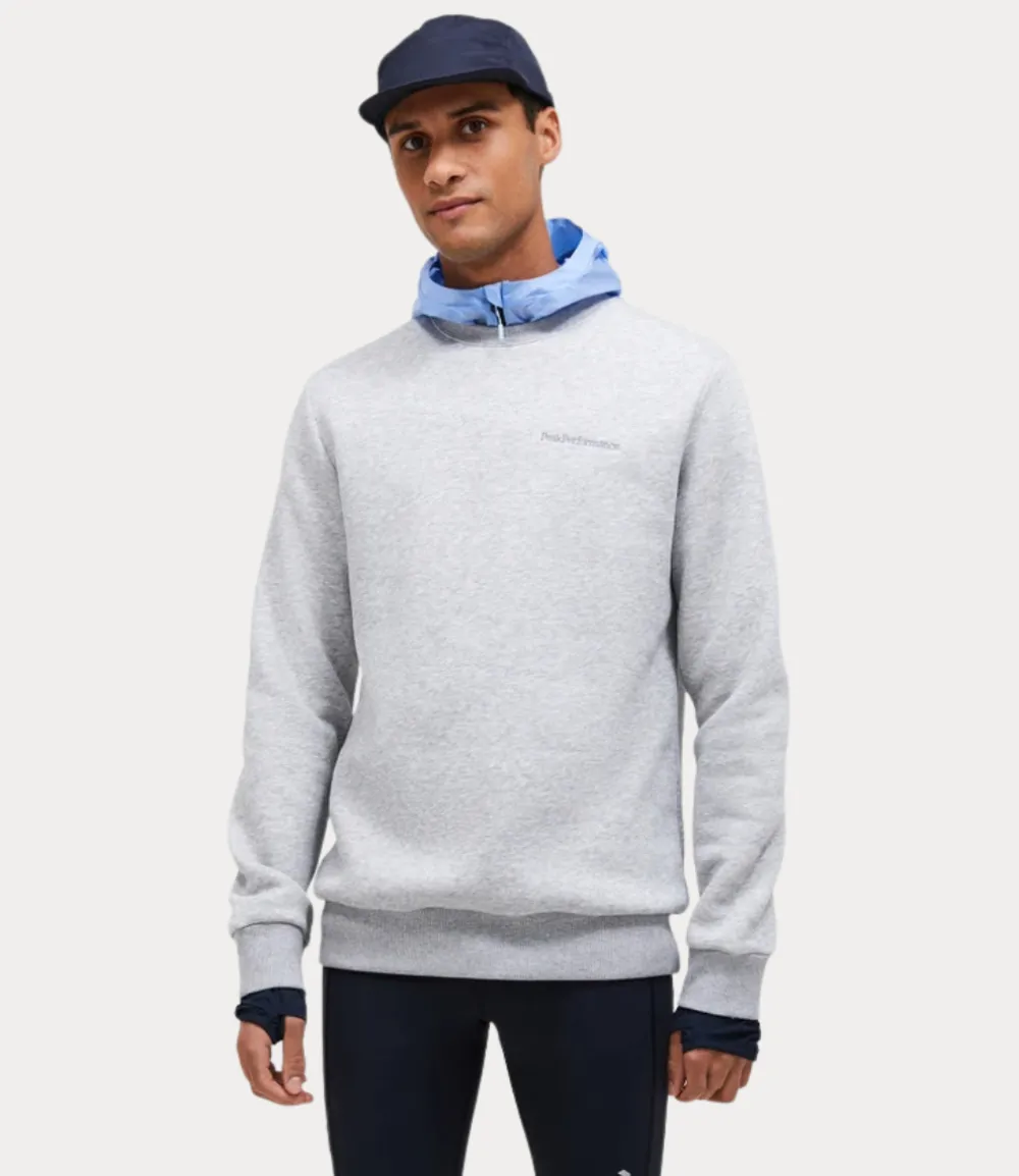 Peak Performance original small logo crew med grey melange G79590060