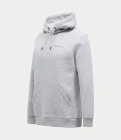 Peak Performance Original small logo hood med grey melange G79589060