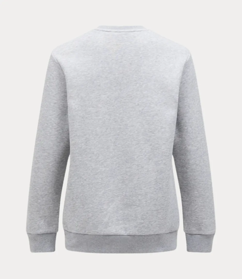 Peak Performance original small logo crew med grey melange G79590060