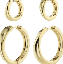 Pilgrim ALLIE hoop earrings 2-in-1 set gold-plated 262312083