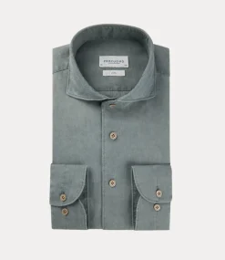 Profuomo Linen Shirt green PPVH10027-GREEN