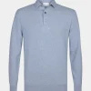 Profuomo Polo l/s blue PPWJ10002D-BLUE