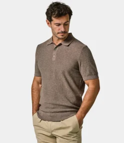 Profuomo Polo s/s mid brown PPWD10005A-BROWN