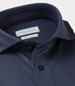 Profuomo Shirt l/s mid blue PPVH30044B