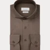 Profuomo Shirt l/s taupe PPVH30044C