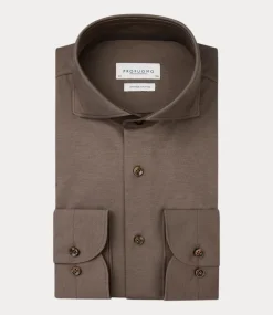 Profuomo Shirt l/s taupe PPVH30044C