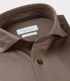 Profuomo Shirt l/s taupe PPVH30044C