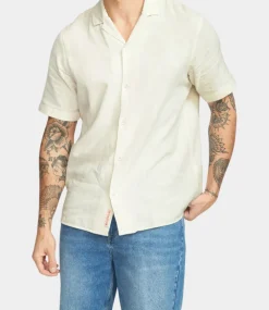 Revolution Short-sleeved cuban shirt offwhite 3927-OFFWHITE