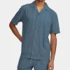 Revolution Short-sleeved cuban shirt blue 3177-BLUE