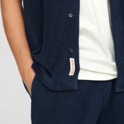 Revolution Terry Cuban Shirt Navy 3823-Navy