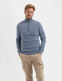 Saint Steve Hilco knit iron blue 210160-70028