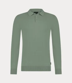 Saint Steve Berend polo l/s leaf green 19478-60021