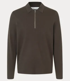 Samsoe Samsoe guna half zip 10490 turkish coffee M22400055-190812TCX