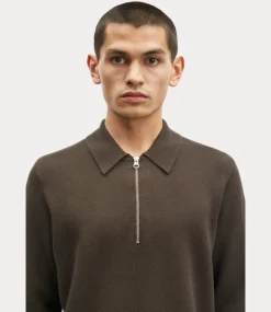 Samsoe Samsoe guna half zip 10490 turkish coffee M22400055-190812TCX