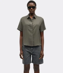 Samsoe Samsoe Mina ss shirt 14028 beluga F21200143-190405TCX