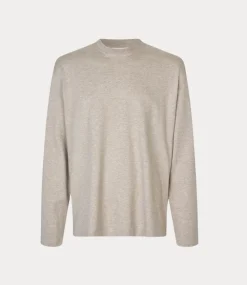 Samsoe Samsoe Saparker t-shirt ls 15567 greige mel. M25100017-CLR002027