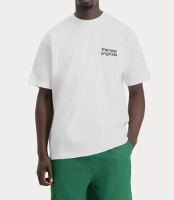 The New Originals Cross stitches catna tee white creme 100CATCRE24-000