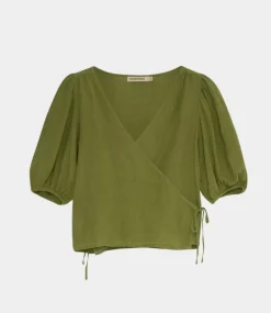 The New Society Hera blouse olive S25WBL6P13
